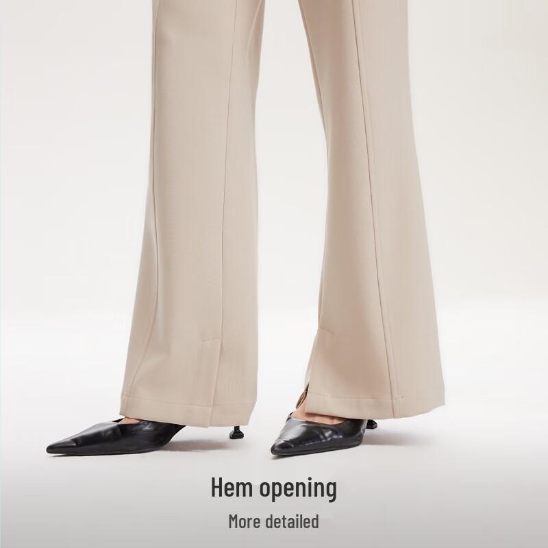 VEROMODA Women's High-Waist Slit Flare Pants