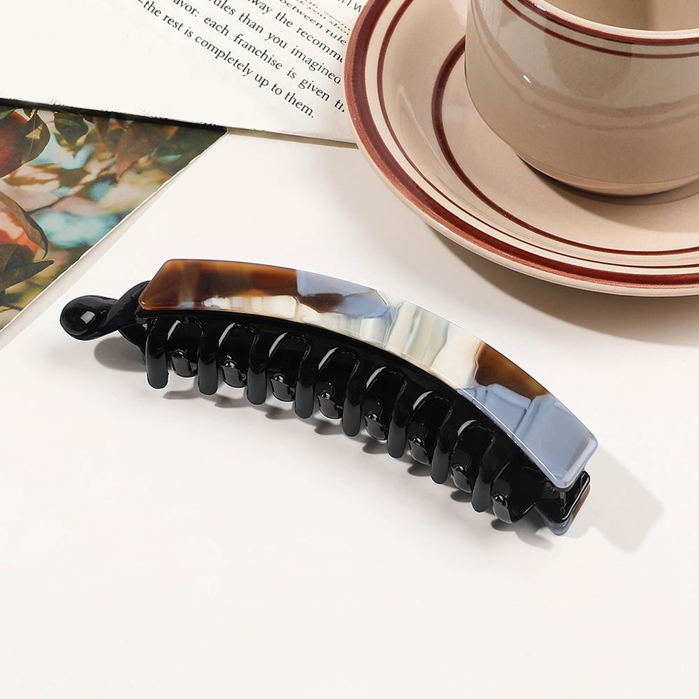 13cm Large Ponytail Claw Clip Vertical Banana Hair Clips Women's One-word Clip Twist Hairgrips Fashionable Hair Accessories