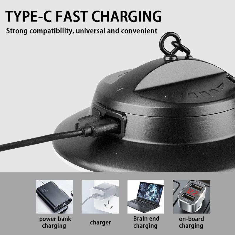 Portable Hook Camping Light Rechargeable Emergency Lighting Waterproof Camping Light Tent Light