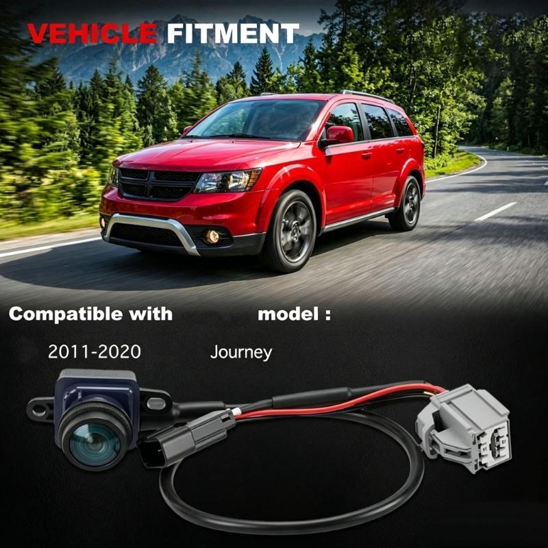 31BC 56054158AB Rear Parking Assist Camera with Lens Cover and ABS Housing Rear Mount Backup Camera with Adapter Harness Wide