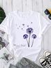 (Asian Size) Plant Style Cute Short Sleeve T Shirt Printed T-shirts O-neck Casual Clothing Fashion Female Women's Top  Graphic Tee