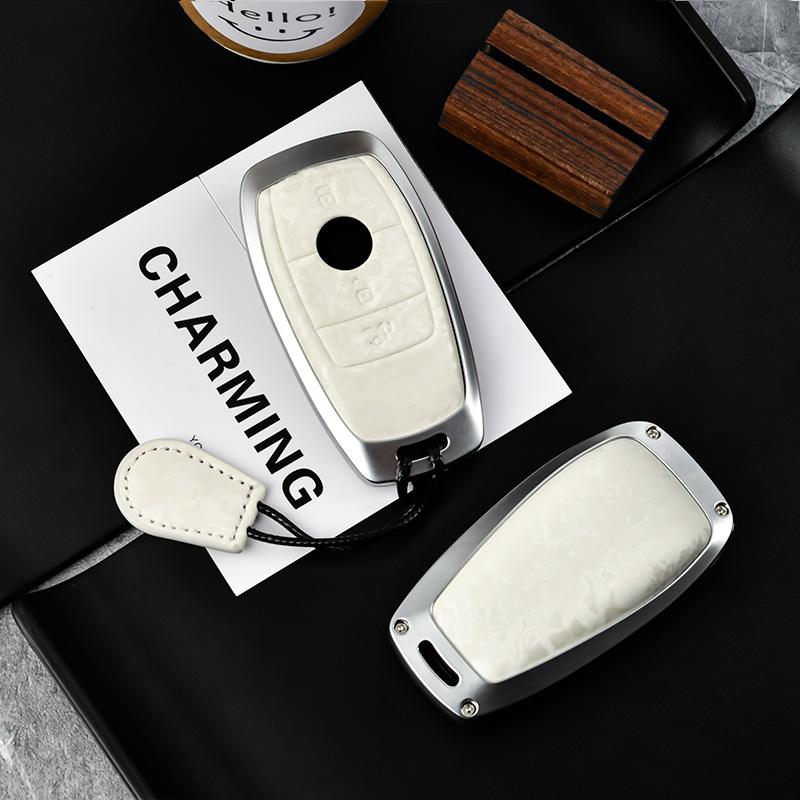 Leather Car KeyCase Cover For Mercedes Benz E S G Class GLC CLE CLA GLB GLS W177 W205 W213 W222 X167 AMG E200 E260 Key Shell Fob