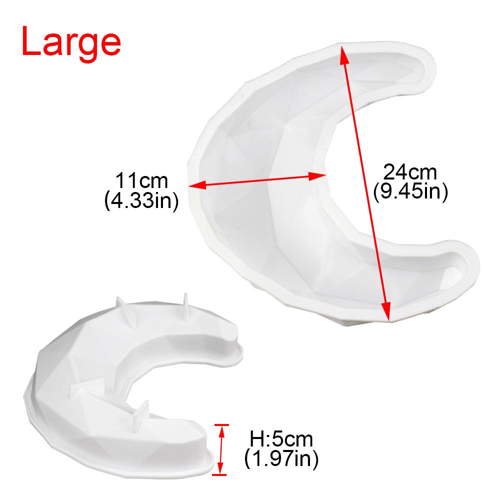 2 style Diamond moon shape Cake Silicone Mold baking pastry Dessert Mousse bread cake mold