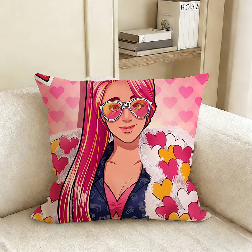 D-Date Everything Character Various Sizes Square Pillow Case For Car Home Bedchamber Decor