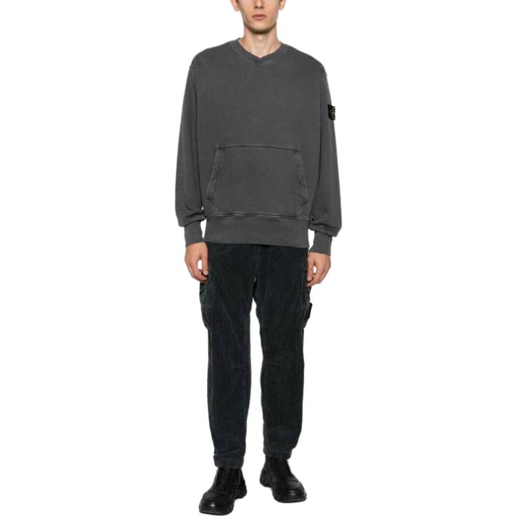 STONE ISLAND Sweatshirts Homme Gris Col Rond Modéré Autre 791567555-V0162