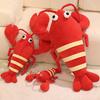 35/60cm Kawaii Červený Homár Plyšové Hračky Životopisný Kreveta Rak Stuffed Animal Doll Mäkký Zábavný Vankúš Narodeninové Darčeky pre Deti Chlapcov