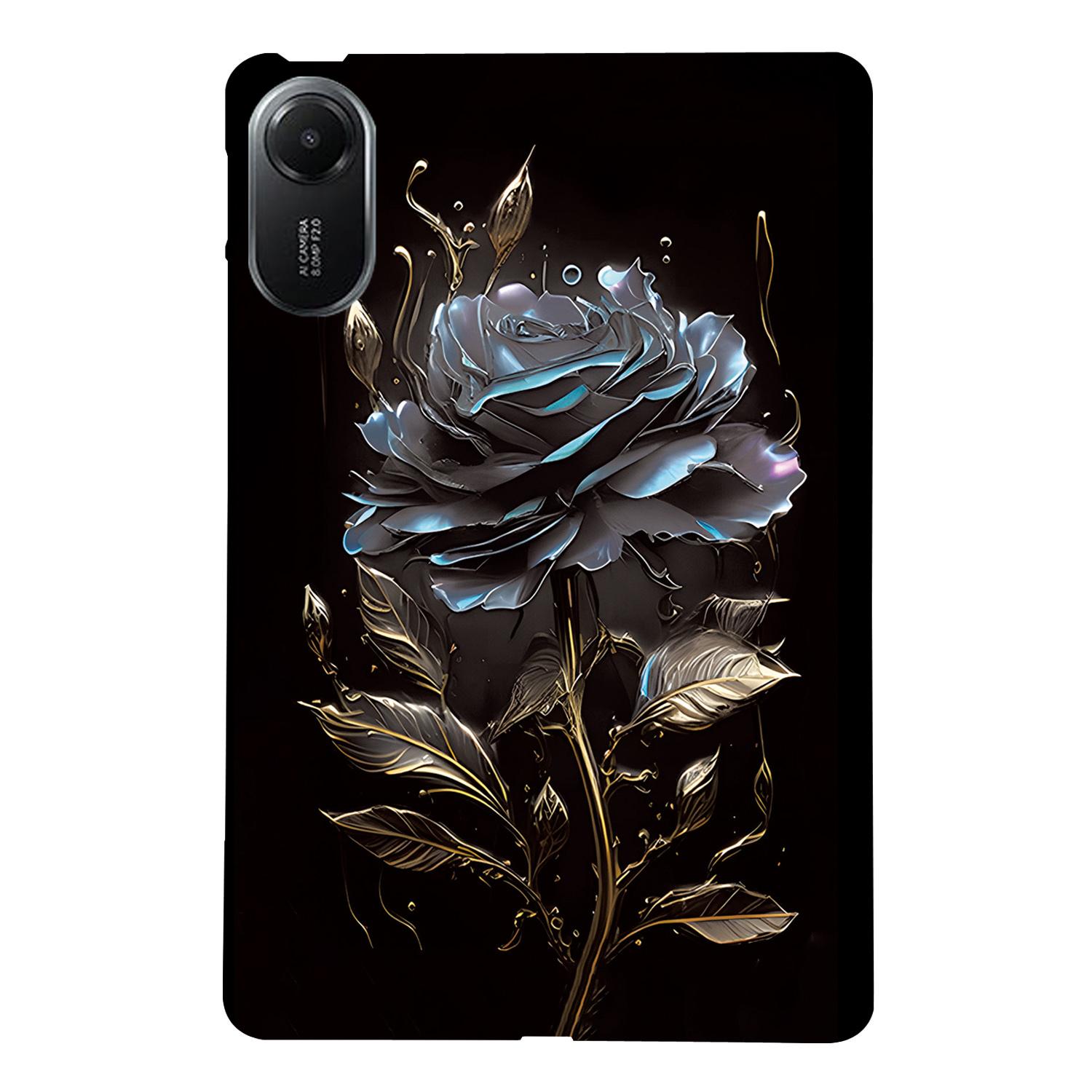 

Для Xiaomi Redmi Pad 2 TPU Чехол с рисунком Тонкая Защитная Крышка для Планшета Black Rose