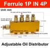 Aluminum 2/3/4/5/6/7/8/10/11/12 Way Adjust Lube Oil Piston Distributor Value Manifold Block 6mm Inlet 4mm Outlet for Lubrication