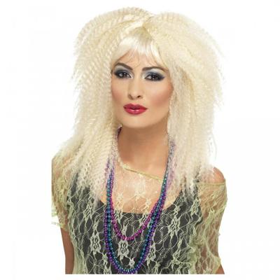 Womens/Ladies 80s Trademark Crimped Wig