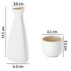 Ceramic Sake Carafe Set, Sake Set, Japanese Sake Set, Cold Sake Set, Traditional Ceramic, 150ml Carafe, 6 X 30ml Sake Cups, In a Brocade Box.