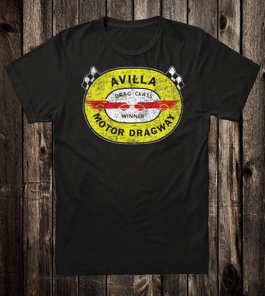 Retro Hot Rod Tee T Shirt Drag Race Racing Avilla Motor Speedway Class Winner S