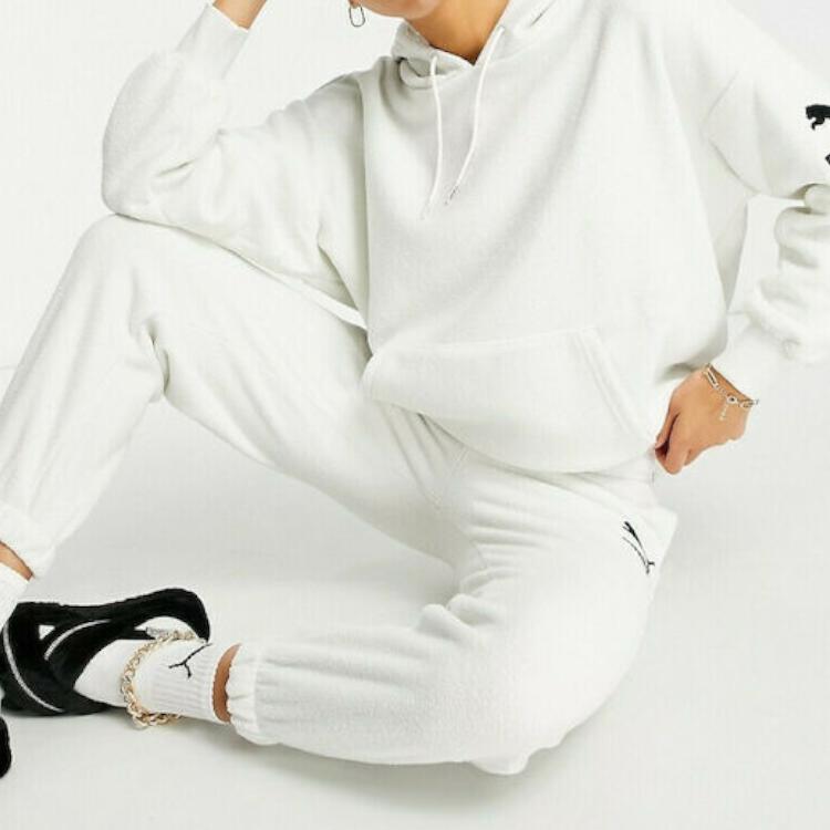 Puma Classics Fleece-Lined Hoodie Women Hoodie White 531089-05