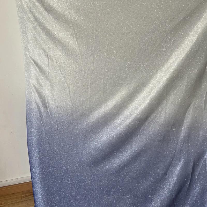 Verlauf Glitzer Stoff Verbund Elastisch für Hochzeitszeremonie Performance Kleid Designer DIY Näh Material Stoff