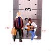 2 Pieces 1/64 People Figures Set Layout S Scale DIY Projects Micro Landscape Movie Props Resin