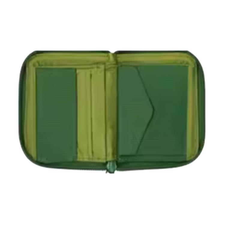 MONTBELL Simple Zip Closure Nylon Wallet Regular Unisex Couple Green