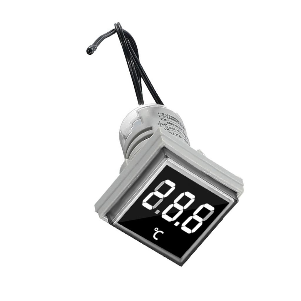 220V -20-199'C Precision Temperature Monitor Featuring Square Digital Display for Kitchens Bedrooms Offices and Labs