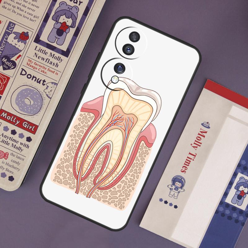 Cartoon Dentist Dental Teeth Case For Honor Magic 7 Lite 5 6 Pro Honor 200 Pro 50 70 90 X9b X9a X8b X8a X8 X9 X9c Cover