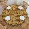 Egyptian Hieroglyphic Style  Round Tablecloths 0 Inches Pyramids Eye of Horus  Table Covers for Kitchen Table Cloth
