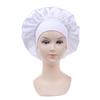 58Cm Solid Color Women Satin Bonnet Cap Night Sleep Hat Adjust Shower Caps