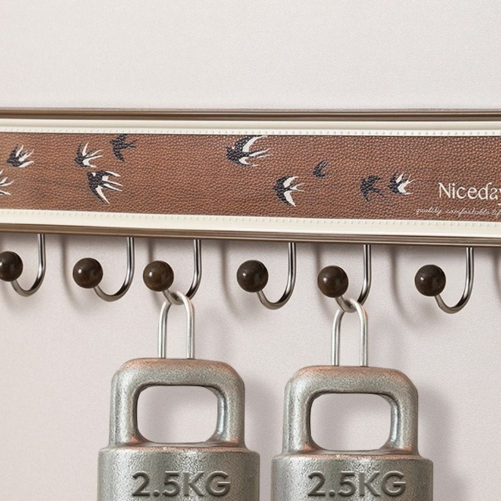 8 Hooks Clothes Coat Storage Hook Vintage Door Back Clothes Hook Suction Cup Door Hook  Home