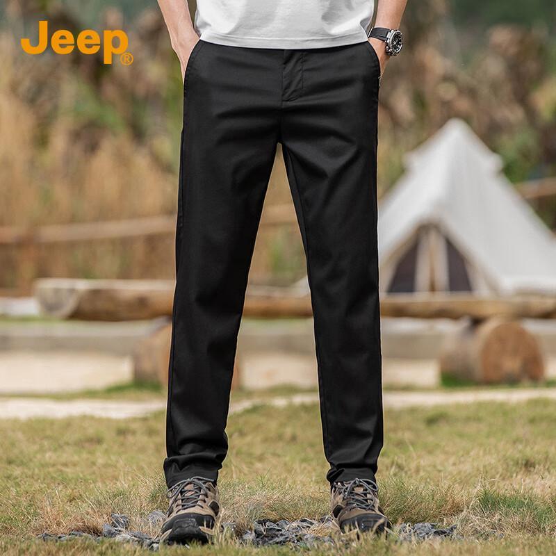 Jeep Men's Tencel Lyocell Blend Straight Fit Casual Business Pants