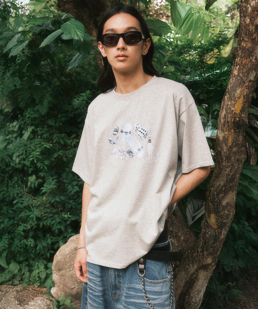 BIG UNION Childhood Graphic T-Shirt (Gray)