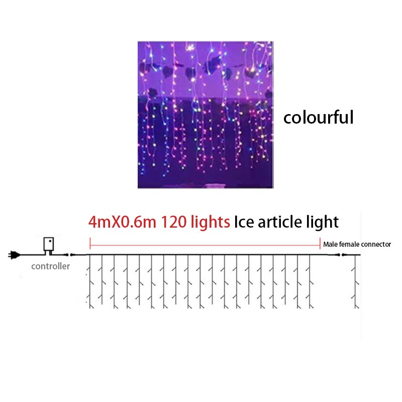 4m Christmas Fairy Lights String Garland Curtain Light Waterproof For Tree Home Garden Wedding Party Outdoor Indoor Decoration