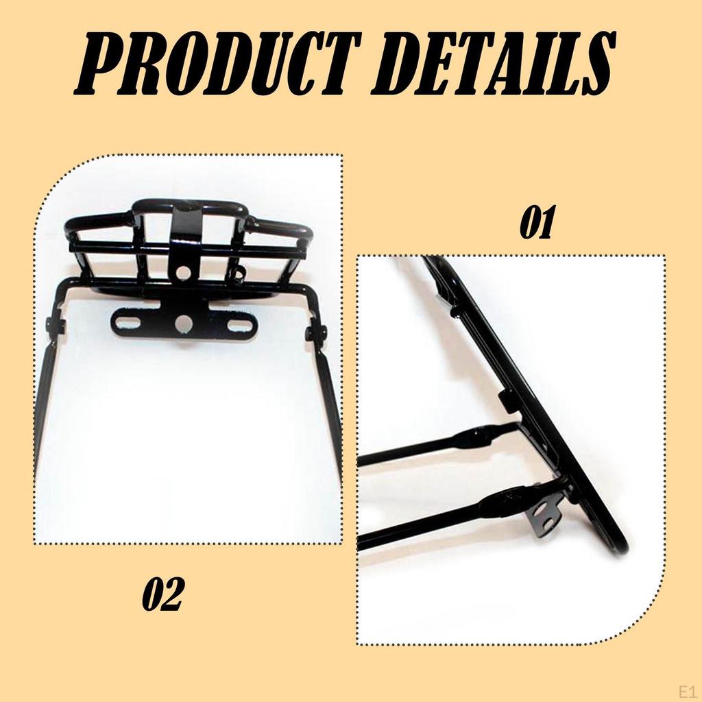 14" Bike Rear Mount Rack, Luggage Rack Solid Frame Easy Installation Screws Not Included Mountain