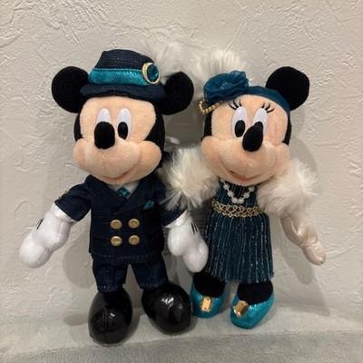 

Tokyo DisneySea 25th Jubilee Gala Mickey Minnie Plush Badge Set SS Columbia