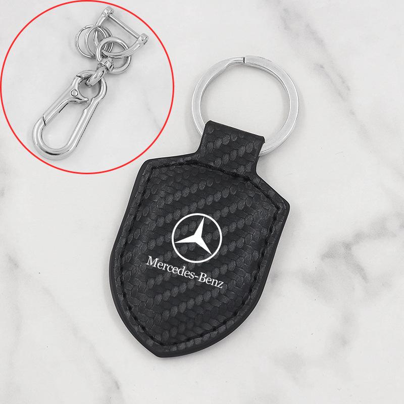 Sleek Carbon Fiber Leather Keychain for Mercedes-Benz V-Class V300L & Vito V260