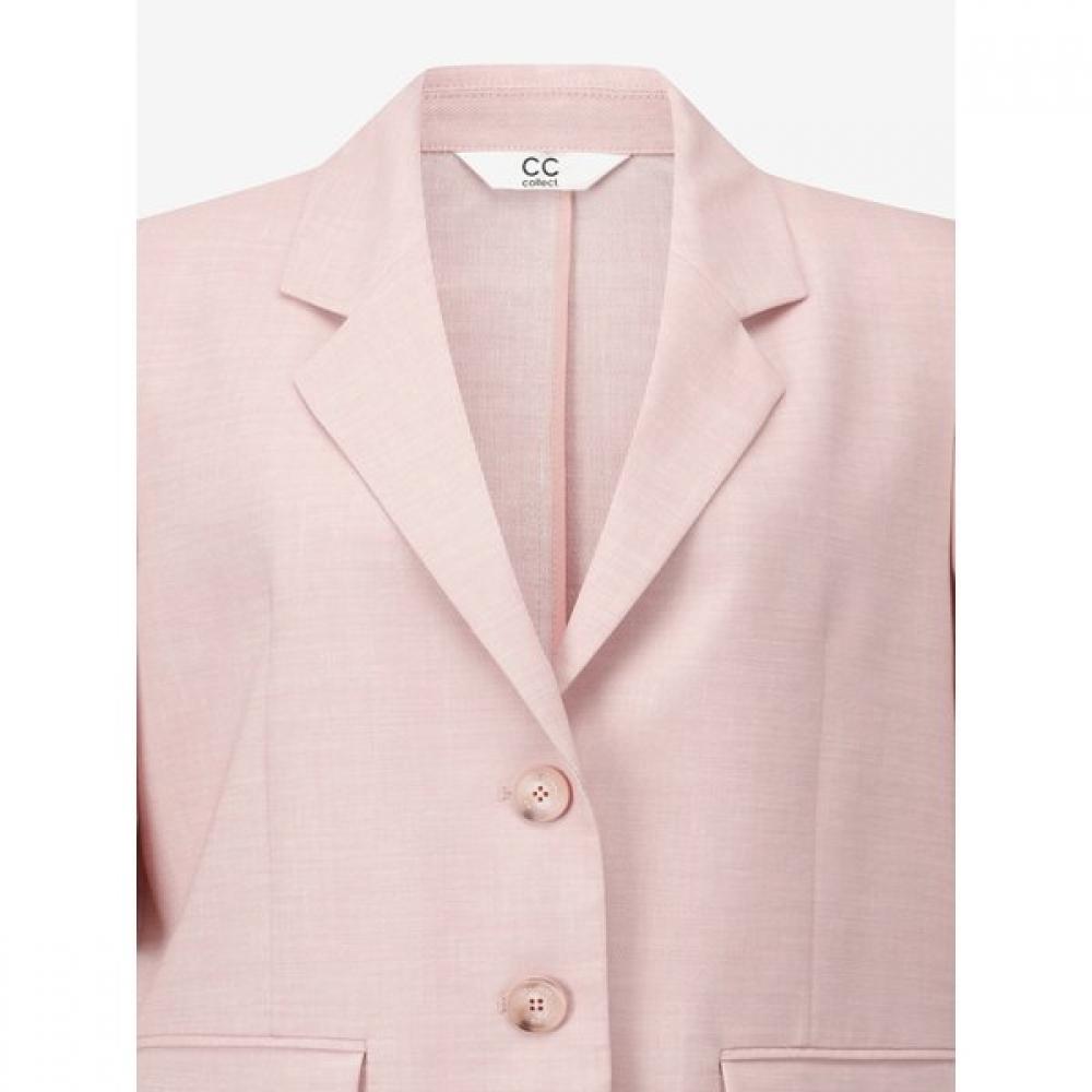 Cc Collect Linen Blend Half Sleeve Single Jacket C252msf135