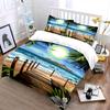 Wooden Pier, Beach, Palm. Bedding Sets Duvet Cover Sets Duvet Covers Pillowcases(1 * Duvet Cover 2 * Pillowcases Without Duvet Insert)