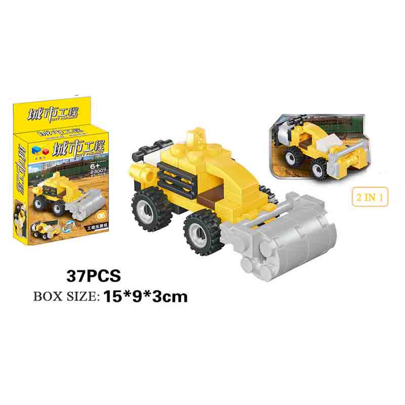 2020 New Product 2 Change 12 In 1 Urban Engineering Assembly Car Educational Toy Diy Fighting Interchangeable Plastic Robot Birthday Toy