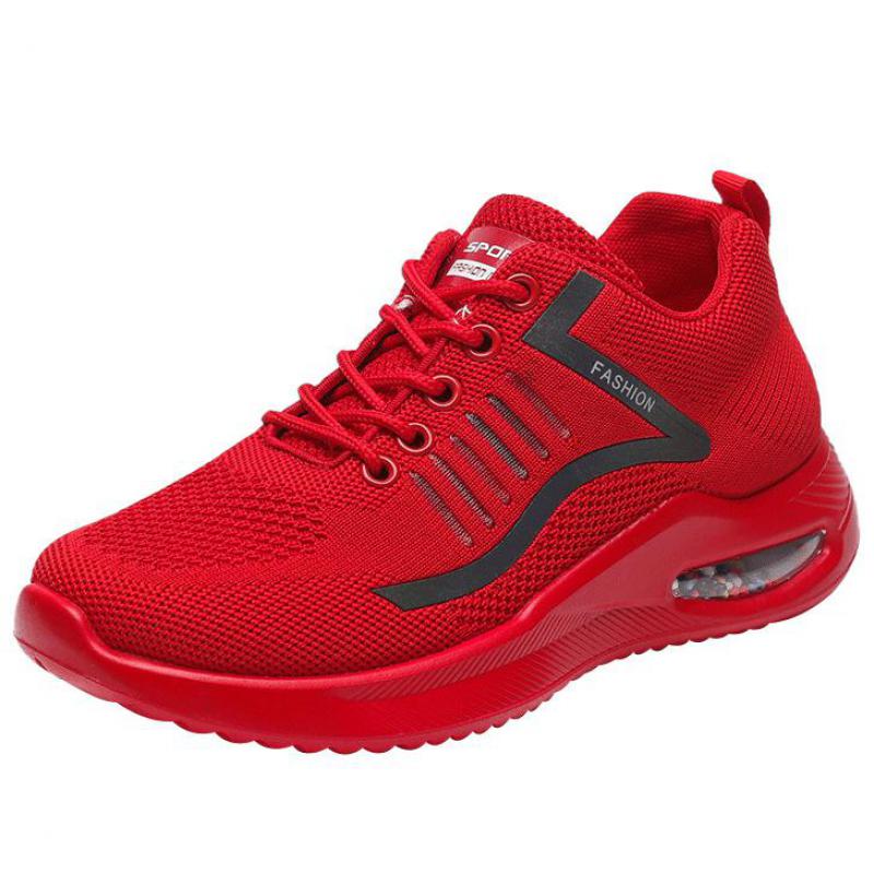 Fashion Women Casual Sports Shoes Red Outdoor Running Tennis Shoes Women Student Sneakers Breathable Female Shoes Woman Basket Femme