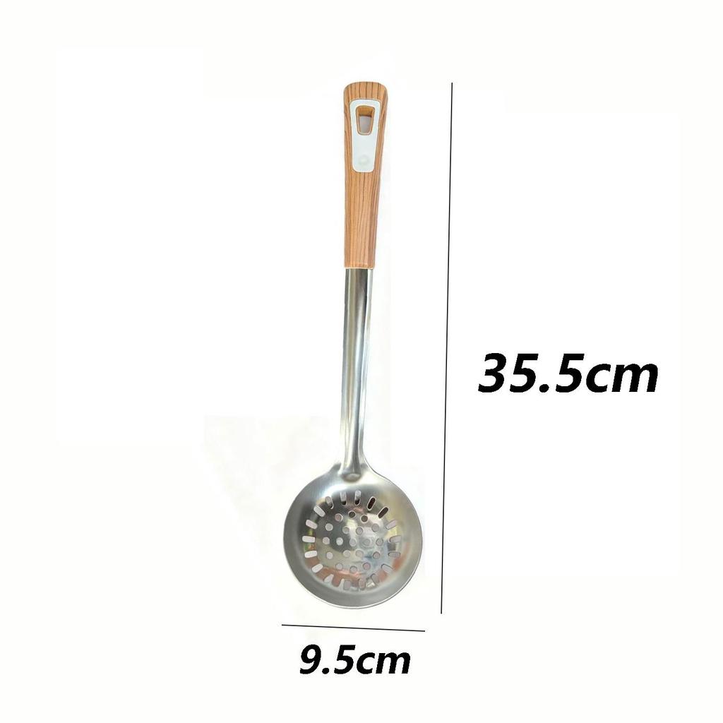 Stainless Steel Slotted Skimmer Ladle for Frying and Straining Noodles and Dumplings