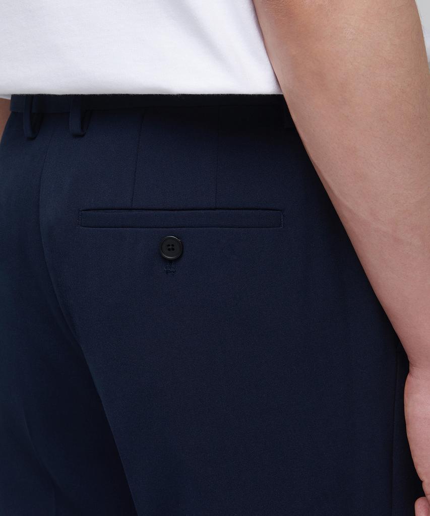 Musinsa Standard Lightweight Tapered Hidden Banding Crop Slacks [Deep Blue]