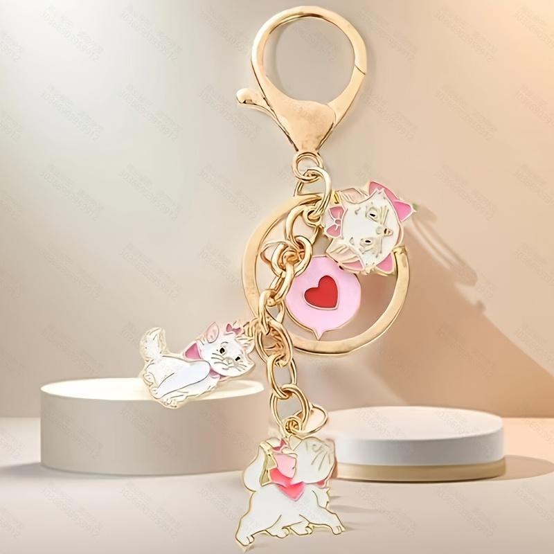 Disney Mary Jane Keychain Cute Mini Keychain Fun Cat Design, Bag Accessories