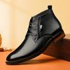 Top Quality All-match Men Ankle Boots Genuine Leather High Top Business Shoes Luxury Brand Smart Formal Dress Shoes Walk Botas