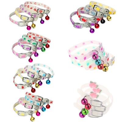 Leuchtende Katzenkette Anti-Verlust Fluoreszierendes Silikon Hundeglocken Halsband Leuchtendes Kleintier Katzenzubehör Halsring