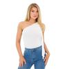 I Saw It First Womens/Ladies Draped Fine Knit One Shoulder Top