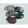 306Cts.. Natural Ruby Zoisite Oval Cabochon Loose Gemstone 05Pcs Lot C-500