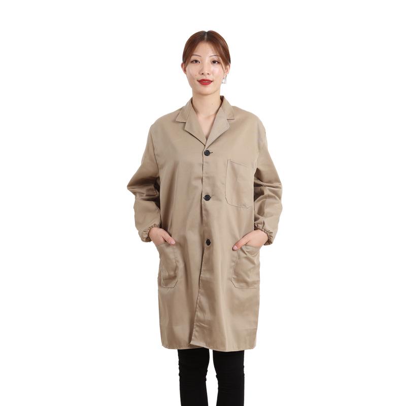 Blue Dustproof Long-Sleeve Work Gown for Men & Women