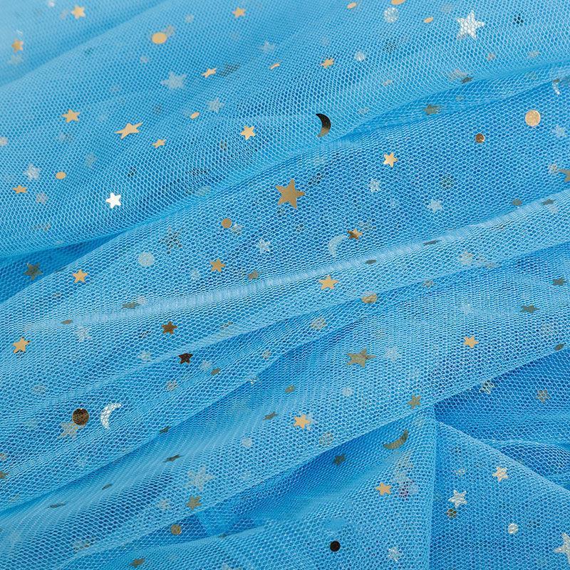 Star Printed Curtains Tulle Balcony  Screen Sheer Curtain Living Room Window Tulle Wedding Ribbon Organza Mesh  DIY  Topper Supplies