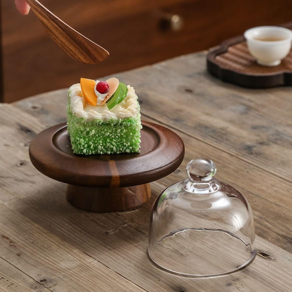 Wooden Cake Tray Exquisite Storage Tray Kitchen Organizer Butter Box Tea Table