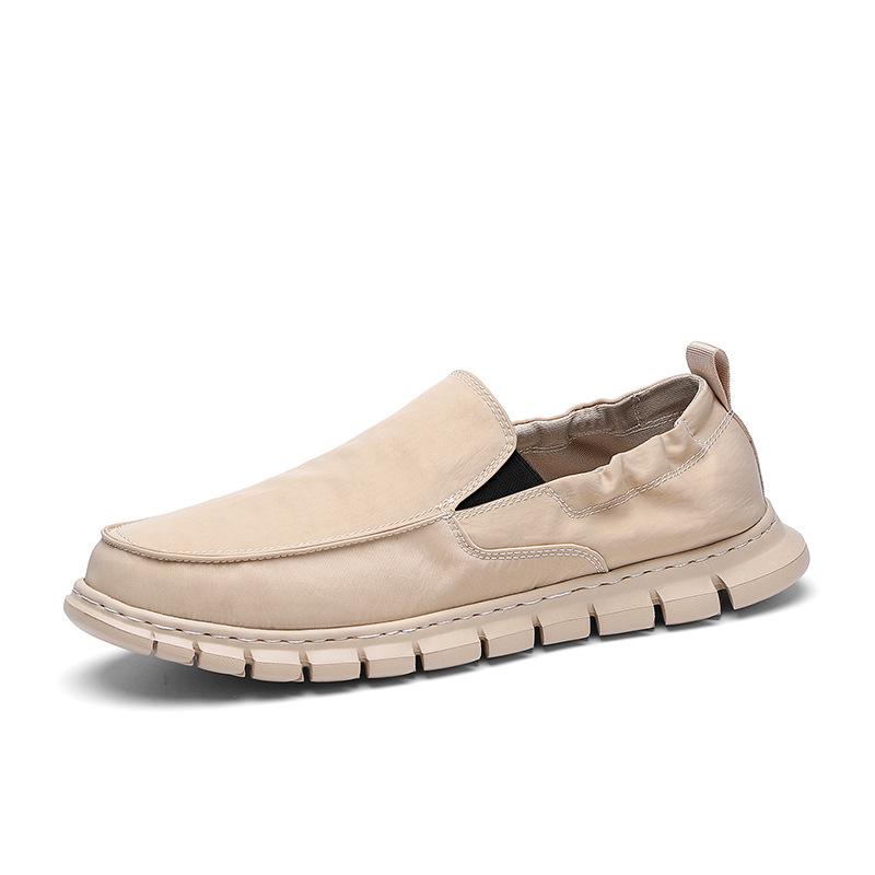 Trendiga herrloafers i canvas med slip-on-modell: Lediga skor i ett steg för par