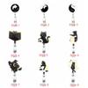 360 Rotating Cat Badge Reel Alligator Clip Retractable Badge Reel ID Card Holder  Keychains Lanyard