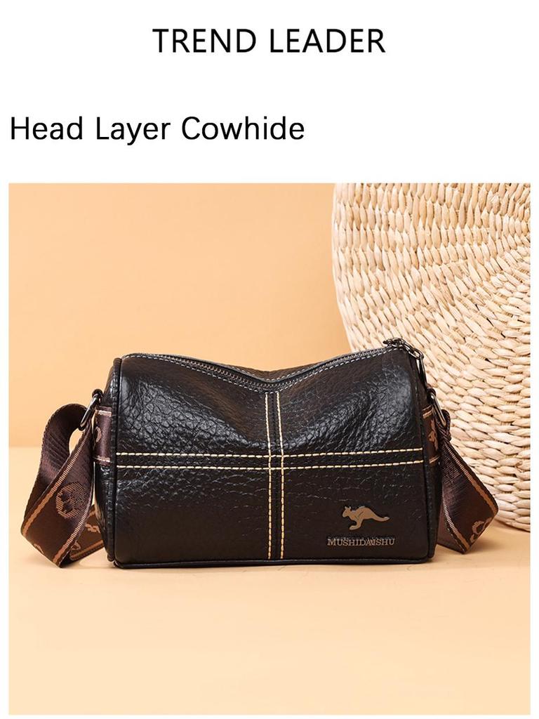 Women's Genuine Leather Crossbody Saddle Bag
