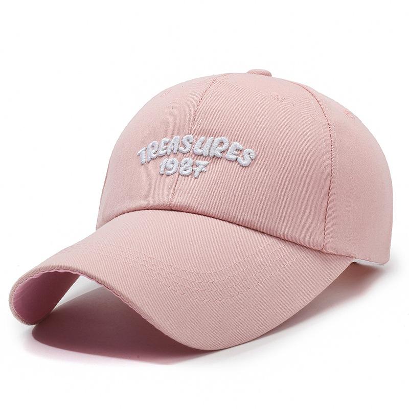 Embroidered Alphabet Baseball Cap Male Female Extended Brim Cap Outdoor Recreational Fishing Sun Cap