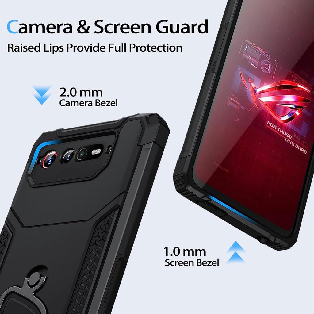 ROG Phone 5 Case Shockproof ASUS ROG 5/Pro/Ultimate Gaming Phone Cover Military Drop Protection Hard PC Back Soft TPU Bumper