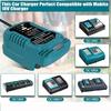 Portable Vehicle Charger for Makita 18V Li-ion Battery, Replacement Compact DC 12V/24V Car Charger With LED Indicator for Makita